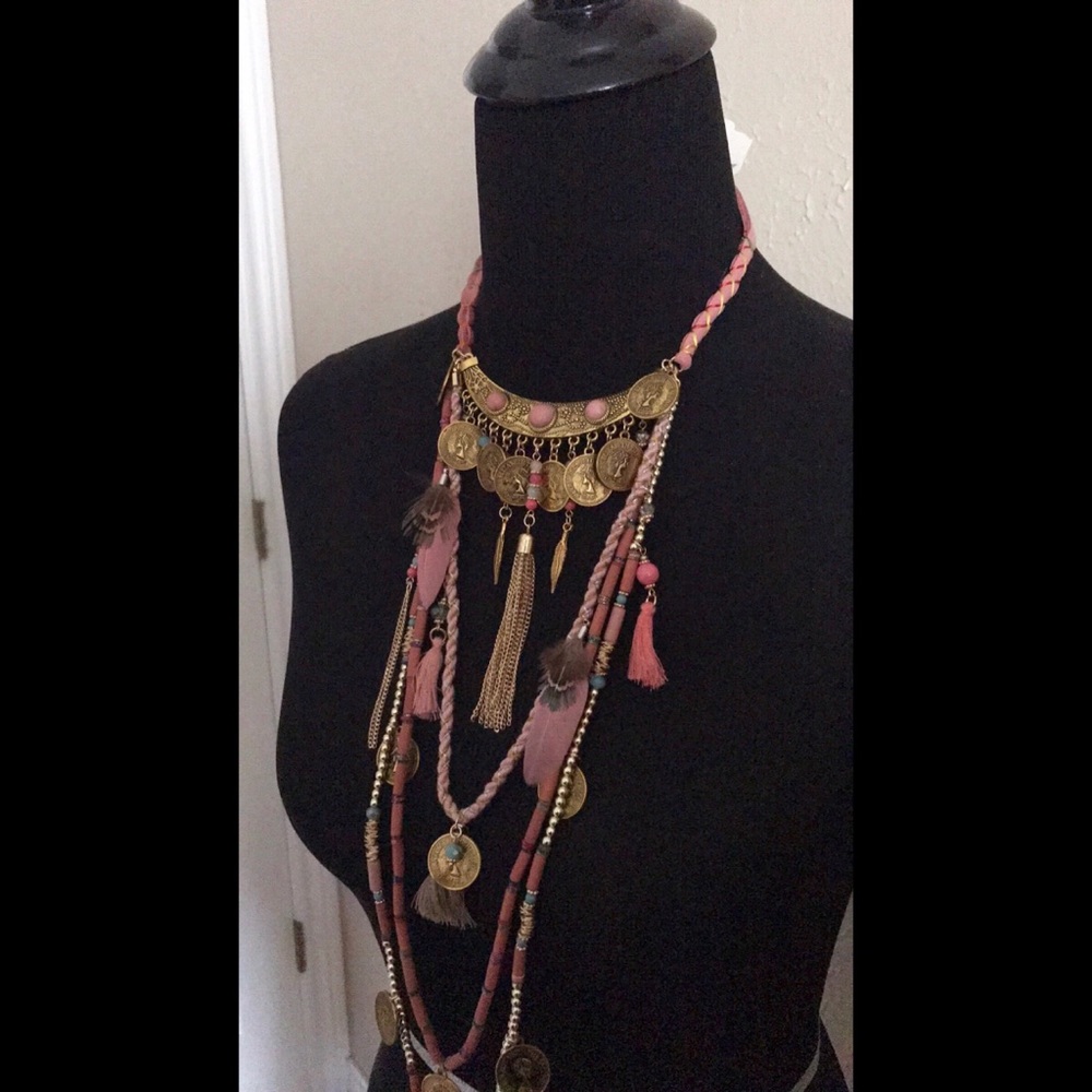 💕🧡Armenian/Festival Style Necklace pinks - Picture 3 of 5